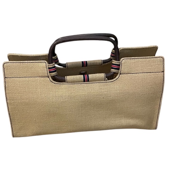 Tommy Hilfiger" fun in the sun" Canvas Tan Bag/Purse Beach Comber, New - Picture 3 of 7